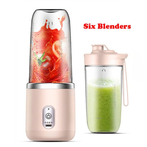 ⚡ Blender Portable 6 Lames – 400 ml | Smoothies, Jus & Shakes où que vous soyez ! 🍓🥤
